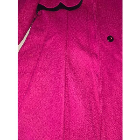 Vintage Rothschild Fuchsia Pink Wool Coat and Hat Size 6 Coquette - Picture 10 of 13